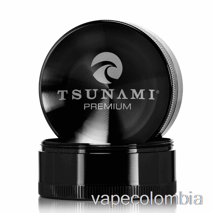 Vaporizador Recargable Tsunami 2.4 Pulgadas Molinillo Superior Hundido De 4 Piezas Negro (63 Mm)